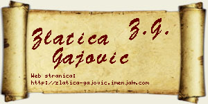 Zlatica Gajović vizit kartica
